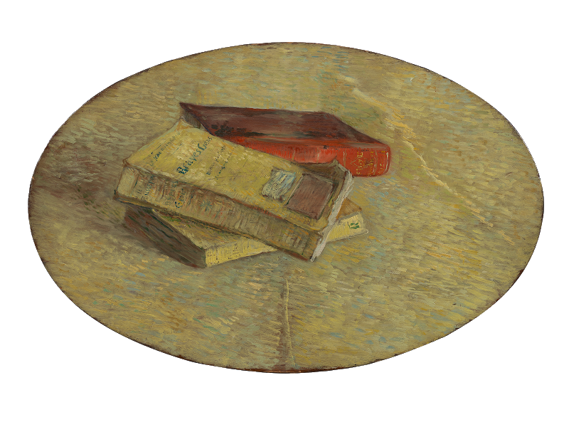 Three Novels Vincent van Gogh (1853 - 1890), Paris, January-February 1887 | oil on panel, 31.1 cm x 48.5 cm | Credits: Van Gogh Museum, Amsterdam (Vincent van Gogh Foundation)